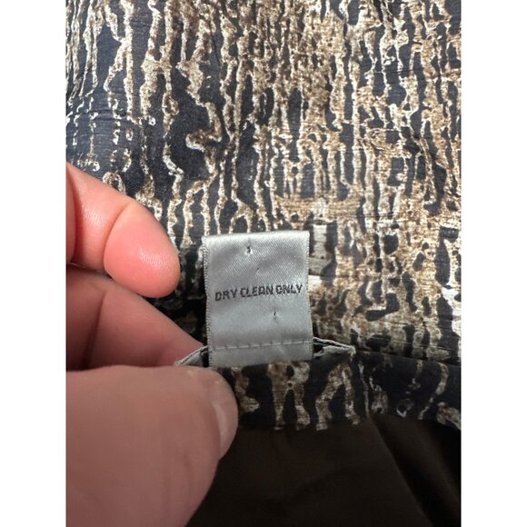 Chicos Beaded Jacket Black & Gold Animal Print Size 2 US L - Picture 9 of 10